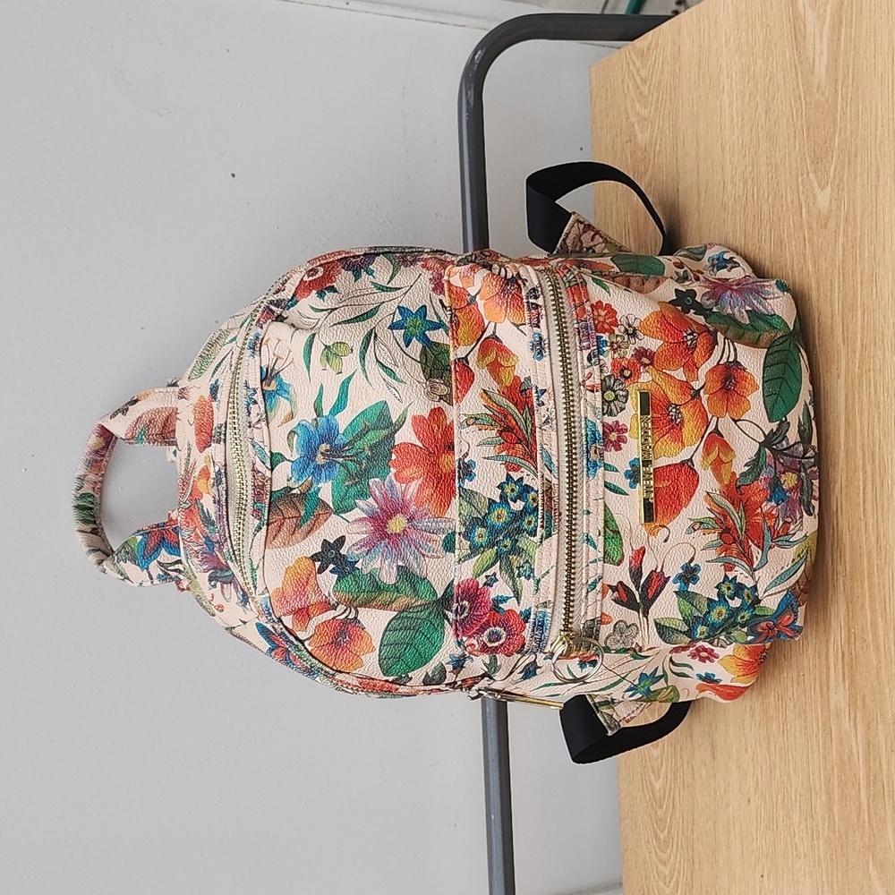 Steve Madden Floral Cream Multicolor Mini Backpack